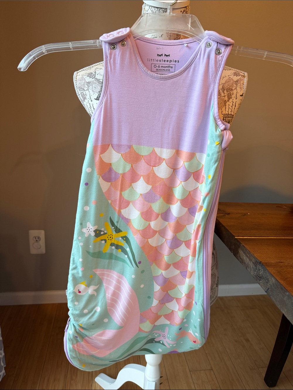 Little Sleepies Lavender & Mint Mermaid Scale Sleep Sack